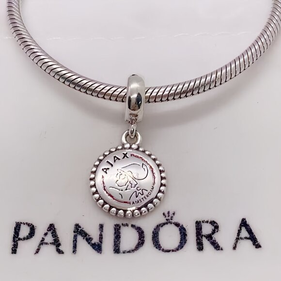 Authentic PANDORA AFC Ajax Football Club MLS Logo Dangle Soccer Rare Amsterdam - Picture 1 of 4